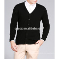 PK17ST397 V neck 100% cashmere men's cardigan sweaters